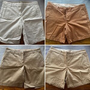 4 J. Crew Women’s 12 Chino Shorts in Earthy Tones